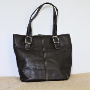 Dark Brown Leather Medium Tote